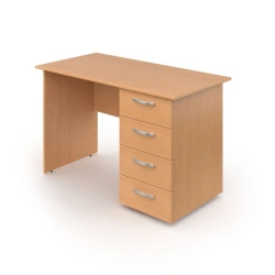 Single-desk teacher's desk with 4 drawers