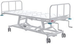 MEGI Fonda 1 Medical functional bed with hydraulic height adjustment, metal backrests, steel bed.