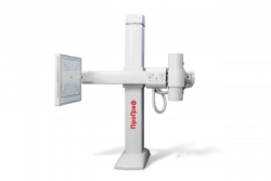 Radiographic digital apparatus for production of images in the position of patients standing, sitting, lying on a wheelchair tab