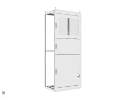 Doors sectional linear cabinets series RS52 height from 400 mm. to 1000 mm., width from 400 mm. to 800.