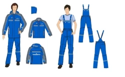 Women's sets for working personnel (jacket, overalls) special for the employees of the organisations of the system "Transneft" d