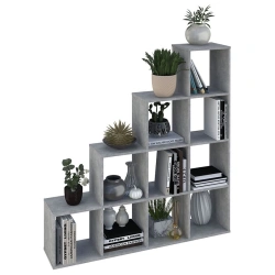 Polini Home Smart Cascade 10-piece shelving unit, concrete, article number 0001697.75