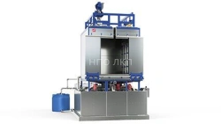 Unit for chemical surface preparation by jet coating