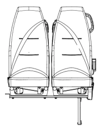 Double right passenger seat COT.KHP.3-6840022
