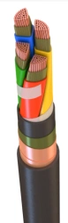 Fire-resistant power cable with copper conductors, with cross-linked polyethylene insulation for rated voltage of 1 kV PvPGEng(A