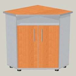 Two-door corner cabinet with niche model TU-5