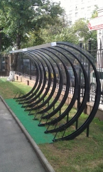 Bike parking 45 degrees with canopy
