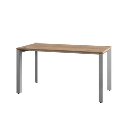 Straight table on metal frame