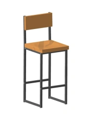 Worker's chair RS 01.00.56 semi-bar Simple with backrest collapsible