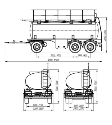 966605 - 3-axle tank trailer for transporting milk and other food liquids (including live fish)