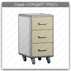 Standard Plus Series Rolling Laboratory Pedestal: TLp.03.00