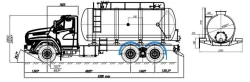 Oil and gas condensate collection tanker AKN/AKNS 4671R1-30 on chassis Ural 73945-01