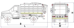 Rear-loading rubbish truck model MK-1540-G4 for removal