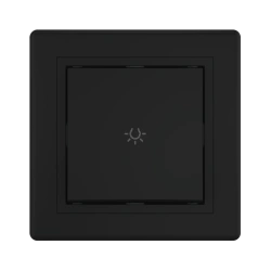 CADUCEUS ALING PRESTIGE Flush-mounted push-button light switch 10AX, 250V~, black (soft touch), article number 609.?1?1?1