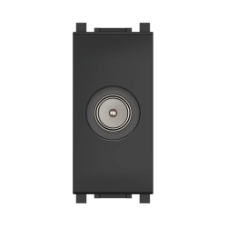 CADUCEUS ALING Experience flush-mounted antenna TV outlet, M/F, 1M, black (soft touch), art. no. 74263.S. 74263.?1
