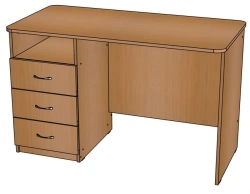 Educator's desk with drawers and open niche / C17