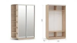 Wooden wardrobe for clothes