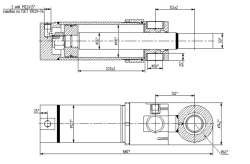 Hydraulic cylinder 1157.00.00.00.00 (110x56-225, mm), 16MPa