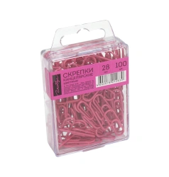 Paper clips 28 mm 100 pcs., pink