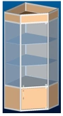 Display case 800 x 800 x h 2000