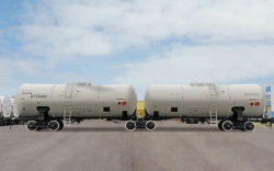 Articulated tank wagons for gas condensate and other oil products, model 15-629