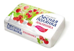 Solid toilet cream soap "Lesnaya Polyanka Strawberry"