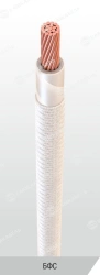 On-board heat-resistant wire for operation at voltage up to 250 V AC of frequency up to 6000 Hz or up to 350 V DC.