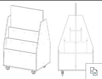 Mobile 2-sided exhibition rack