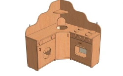 Shelving unit type play area "Corner Kitchen 2" Model: S-CU2