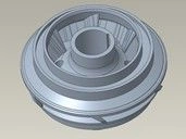 Working wheel, floating, DN1750, 0.68 inch shaft, NI-RST, WITHOUT WASHE / IMPELLER: FL, DN1750, .68, NI-RST, WITHOUT WASHE
