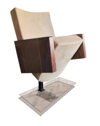 Metal-framed auditorium armchair Scandinavia model