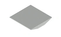Double-sided cover MACU K2 000, with overall dimensions from 600 mm to 1800 mm, metal thickness 1.5 mm, hot-dip galvanised steel
