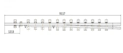 Straight frame rail with curved shank of project 2869.02.000-01