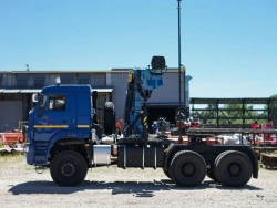 Special purpose vehicle with hydraulic loading crane of KMA type on the basis of KAMAZ 53504 and its modifications 51K12G-LA