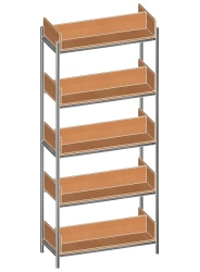 Shelving unit on metal frame art.U.01.08