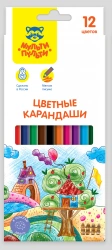 Coloured pencils Multi-Pulti "Incredible Adventures", 12-colour, sharpened, cardboard, europodweight
