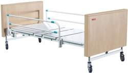 MEGI Salvita 1 Functional medical bed with electric height adjustment, chipboard backrests and metal sides