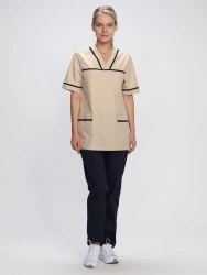 Women's suit Iris, beige/t.blue, art.87486665