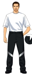 Men's trousers for protection against OPZ and mechanical effects SMA125-101/001-DKB