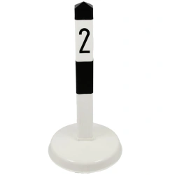 Receptacle for picket, limit, kilometre poles