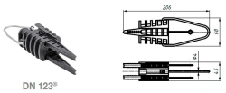 Anchor clamp for entry wires DN 123®