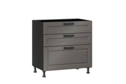Mocha LD.274160.000 Front set for kitchen cabinet 800 with 3 drawers (4) (Sandown )