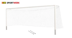 Football goal 7,32x2,44m aluminium with fixing system for caster cups