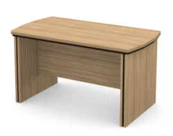 Writing desk with rounded table top