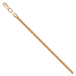 Hand jewellery in 585 gold Bracelet green Triple Spike with diamond facet Nb17-244 0.8MM 23SM 11.04G