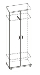 Metal cupboard for clothes