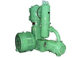 Compressor piston air and gas compressor units on angular bases