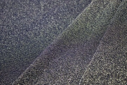 Synthetic knitted fabric (PE-100%) printed, jacquard patterned, two-layer with horizontal weft
