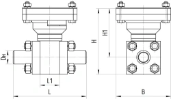 Ball shut-off valve ATEK.491811.112