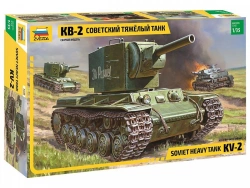 Assembled model Soviet heavy tank KV-2